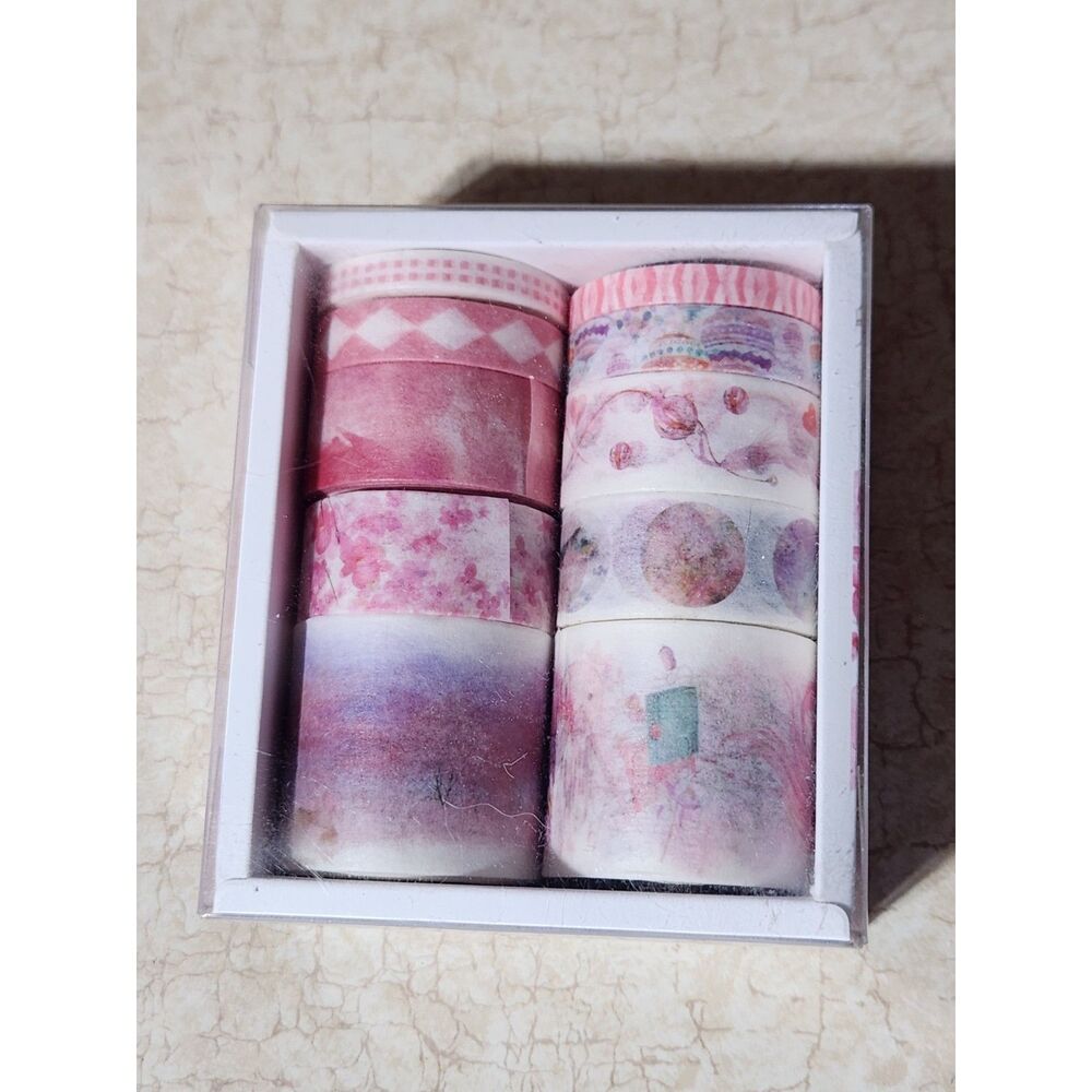 Pink Horizon Sunset Washi Tape Hot Air Balloon Kawaii